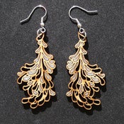 Image of Large Silver Blossom Earrings