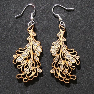 Image of Large Silver Blossom Earrings