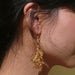 Image of Medium Gold Blossom Earrings