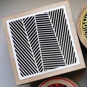 Image of Square Herringbone Wood Box