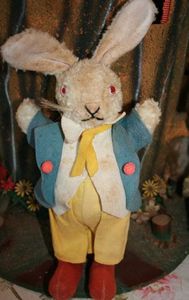 Image of Vintage Folk Art Peter Rabbit