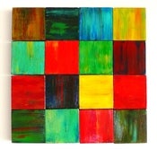 Image of Poetic Collection 16.1 - Wall Sculpture comprised of 16 Wood Blocks