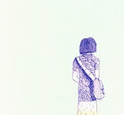 Image of woman visiting an aquarium, print