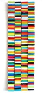 Image of 232 Rolls of Color - Large Assemblage Wall Sculpture