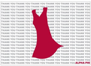 Image of Alpha Phi Red Dress Thank Yous