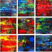 Image of Visions of Color No 9.2  -  Mixed Media Wall Sculpture