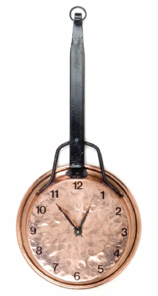 Bakır Tava tasarımlı duvar saatleri               Tasarım : Julie Zeelander Design (Clocksandpots)