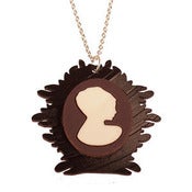 Image of Ltd. Edition Cameo Necklaces made from layered COLOUR vinyl records.