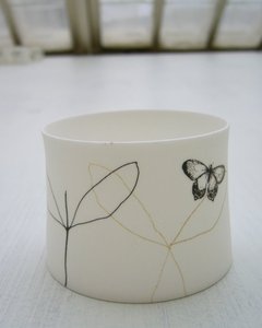 Image of Zen votive candle holder leaf
