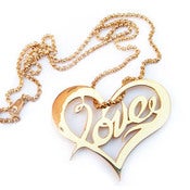 Image of "Love" Necklace 14K Gold
