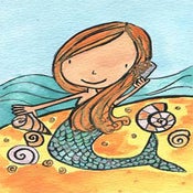 Image of Mermaid girls bedroom print