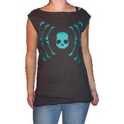 Image of Large Skull Turquoise T-Dress