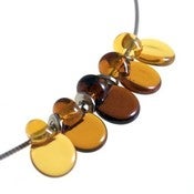 Image of Topaz Droplet Discs 5 lampwork necklace