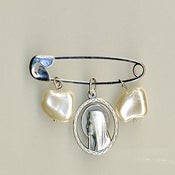 Image of virgin mary pin