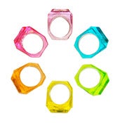 Image of PLASTIC CRYSTAL RINGS