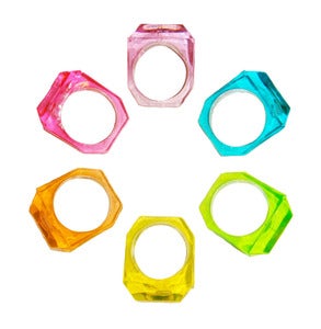 Image of PLASTIC CRYSTAL RINGS