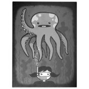Image of 'Erla & Octopus' Painting (2007)