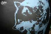 Image of 1AEON Grey Wolf on black tote (bigc)