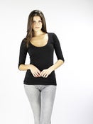 Image of Oscar London 3/4 Sleeve Scoop Neck Tee