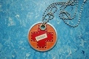 Image of Orange Badge of Peregrination  tag necklace