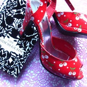 Image of Red Cherry Pin Up Shoes