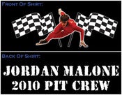 Image of Jordan Malone Pit Crew 2010 Shirt