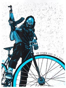 Image of My Other Gun is a Bike - 18"x24" Serigraph