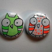 Image of Little Owl Gang Button or Magnet Set