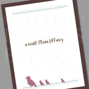 Image of Personalized Stationery Set :: Little Birdie