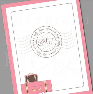 Image of Personalized Stationery Set :: Traveler