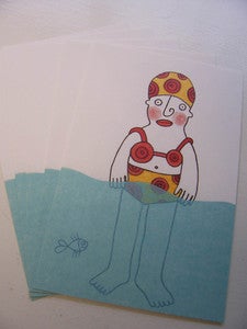 Image of Dam-i-badkort / Postcards, set of 5