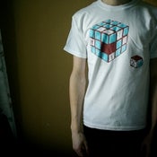 Image of White Rubiks Cube Tee (Normal fit)