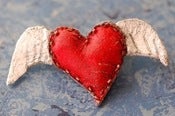 Image of Winged Heart Brooch
