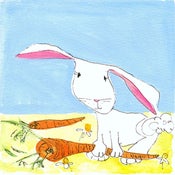 Image of White bunny rabbit children's bedroom picture