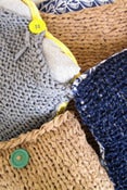 Image of hand knit fabric pillow