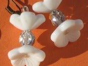 Image of White Flower Earrings