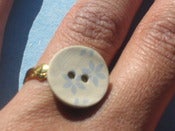 Image of White Button Ring