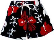 Image of Short Boardshorts-Red/Black