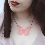 Image of Pale Pink Butterfly Necklace
