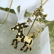 Image of 'i miss the carousel' necklace