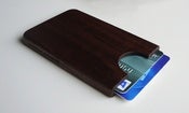 Image of Walnut credit/bank card holder