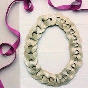 Image of Silver Sparkle Leather Link Necklace