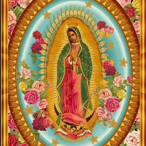 Image of FF Our Lady Of Guadalupe Fabric 863r12 COTTON FABRIC QUILT FABRIC