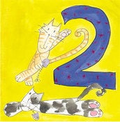 Image of Age 2 Cats Birthday card