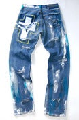 Image of Dove Jeans with Yellow Cross