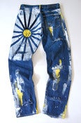 Image of Yellow Sun Jeans with Black