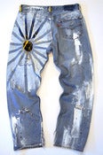 Image of Black Sun Jeans with Gold