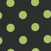 Image of FF Black and  Lime Polka Dot Outdoor Fabric