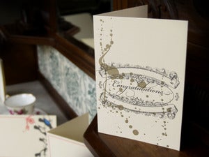 Image of Letterpress congratulations card
