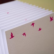 Image of Flying birds letterpress notecards, set of 6